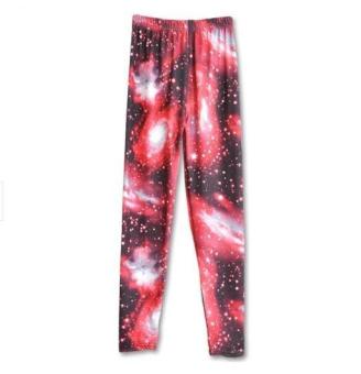 Women Leggings Pencil Pants Summer Tropical Galaxy Casual Legging (Red) - intl  