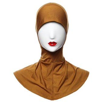 Women Muslim Islamic Shawl Wrap Headscarf Soft Hijab Maxi Scarf (Brown)  