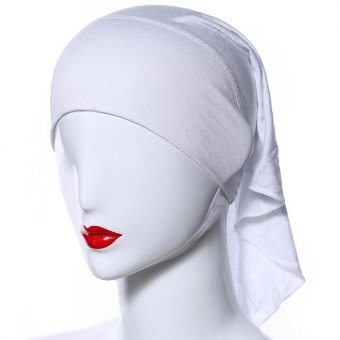 Women Muslim Modal Soft Adjustable Underscarf Inner-cap Hijab - White - intl  