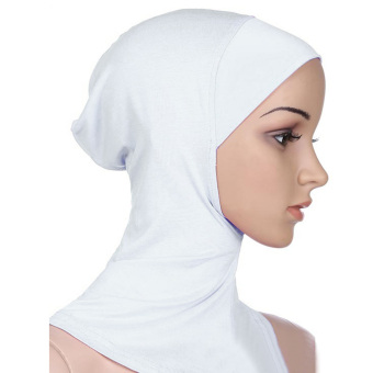 Women Muslim Modal Soft Flexible Head Neck Wrap Cover Inner Hijab Cap Hat White (Intl) - Intl  