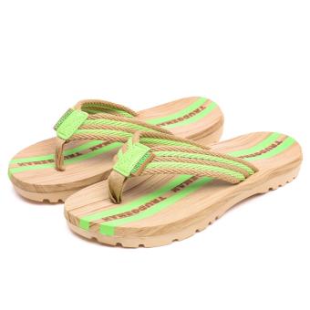 Women recreational beach non-slip slippers women's shoes sandals flip flops(green) - intl  