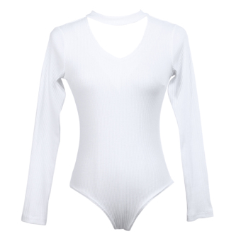 Women s shirt Crop Topong eeve Boue (White)  