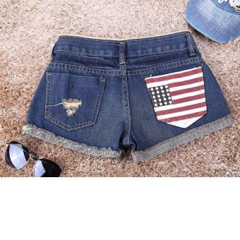 Women Shorts Denim Jenas Shorts Casual Summer Ladies Shorts Pants Jeans Fashion Holes L17071 (Color2) - intl  