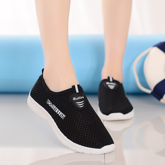 Women Summer Breathable Shoes Casual Shoes A Pedal Lazy Shoes Female Student Leisure Shoes Sport Shoes Flat Slip on Shoes Grey  