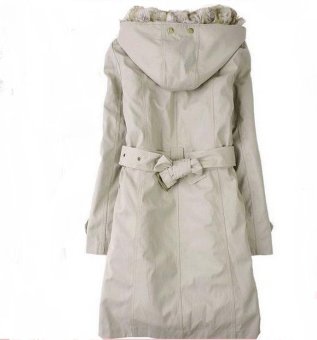 Women Warm Winter Coat Hood Parka Overcoat Long Jacket Outwear Beige  