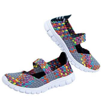 Womena€?s Fashion Stitching Color Mesh Leisure Shoes Breathable Sneakers Woven Shoes(Multicolor,39)  