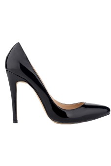 Women's High Heels Pointed Toe Platform Pumps Stiletto Sandal Court Shoes (Black)  