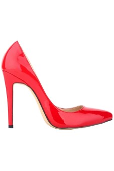 Women's High Heels Pointed Toe Platform Pumps Stiletto Sandal Court Shoes (Red)  