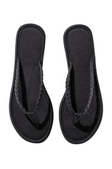 Womens Multi Colour Flip Flop Sandals Womens Summer Beach Holiday Wear (Black)  