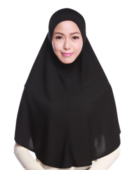 Womens Muslim Hijab Scarf Black  
