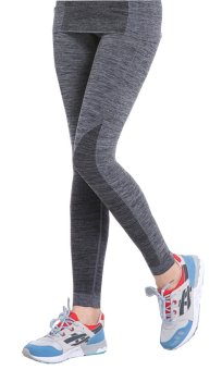 Womens Quick Drying Fitness Outdoor Running Sports Pants Leggings (Gray)  
