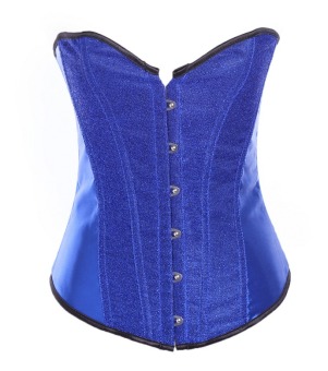 Women's Sexy Strapless Solid Color Corset With Hook & Eye (Blue) - Intl - Intl  