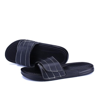 Women's Slides Fashion Sandals Casual shoes Flat Leather Slides Couples Slides - intl  