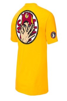 WWE Printed Cotton Short Sleeves T Shirt (Yellow)  