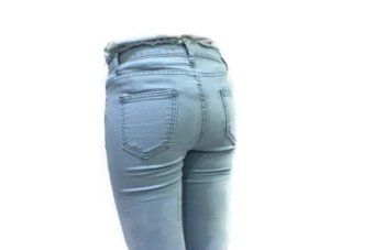 YCK cln pjg jeans biru muda 8043  