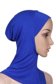 Yika Muslim Cotton Full Cover Inner Hijab Islamic Underscarf Islamic Hat One Size (Blue)  