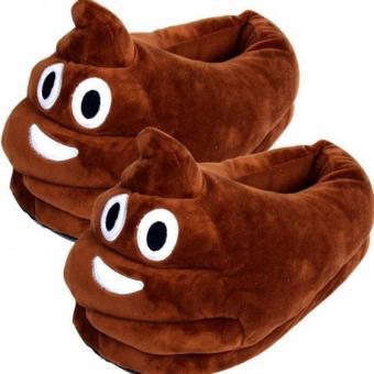 Yinggg Emoji Slippers Plush Fluffy House Shoes?Cute Poop Shape?Only one Size 13.5CM?W?× 28.5CM?L?? - Intl  