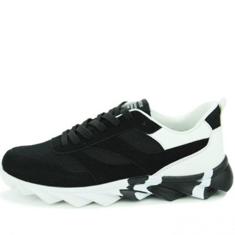 YINGLUNQISHI Men Fashion Yeezy Mesh Sneakers(Black&White) JC045  