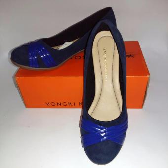 Yongki Sepatu Wanita Balerina Biru Cantik Dan Menarik  