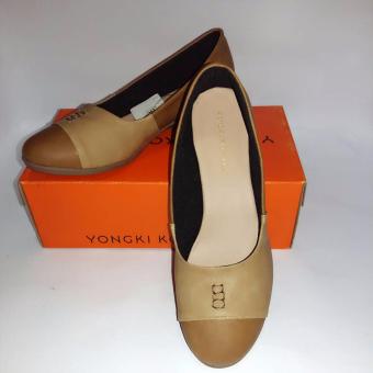 Yongki Sepatu Wanita Balerina Coklat Cantik Dan Menarik  