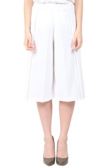 Yoorafashion Celana Kulot Wanita - Layer Cullotes Pants - Putih  