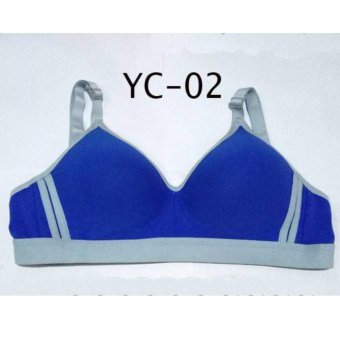 Young Curves bra tanpa kawat sportsantai (biru)  