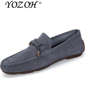 YOZOH 2017 spring new Korean version Loafers,Breathable British casual men's shoes-Grey - intl  