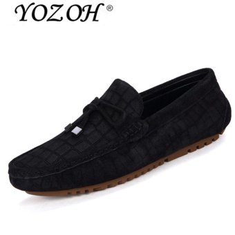 YOZOH 2017 spring new men tassels Loafers,Leather casual shoes Korean fashion breathable shoes-Black - intl  