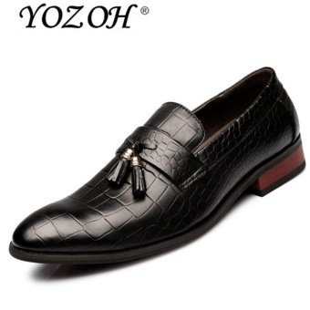 YOZOH Fashion casual men's business shoes, summer British low shoes-Black - intl  