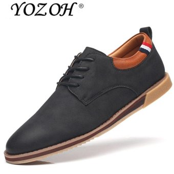 YOZOH Spring men's shoes Korean tide shoes men's casual shoes retro shoes-Black - intl  
