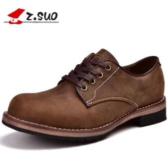 Z.SUO Men's Business Leather Shoes Formal Oxford (Brown) - intl  