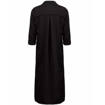 ZANZEA Casual Loose Cardigan Coat Split Ladies Long Sleeve Dress  