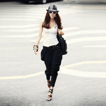 ZANZEA Fashion Women Korean Yoga Baggy Stretchy Casual Loose Street Style Baggy Hip Hop Dance Harem Pants Trousers  