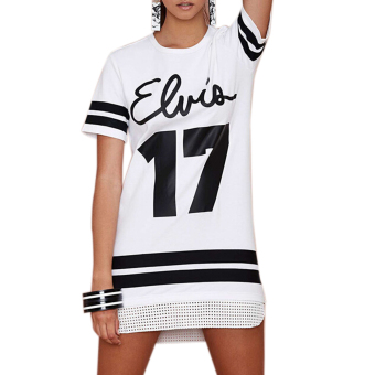 ZANZEA New Stripes Cute Women Baggy Oversized Baseball Celeb T-Shirt Tops Mini Dress  