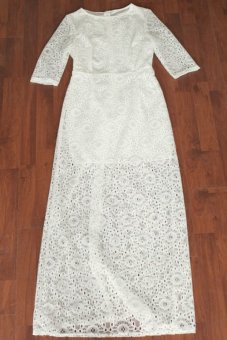 Zanzea Women Bridesmaid Lace Prom Gown Formal Cocktail Maxi Dress White  