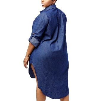 ZANZEA Women Casual Denim Long Sleeve Loose Shirts  