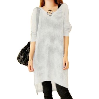 ZANZEA Women's Casual Oversized Sweater Tops Blouse Long Sleeve Jumper Mini Loose Dress - intl  