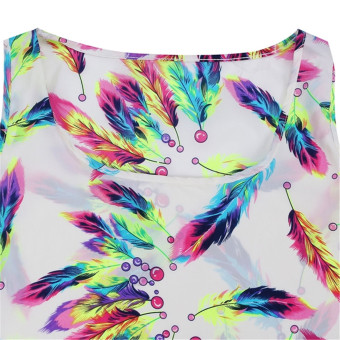 ZANZEA Womens Chiffon Feather Tank Top Summer Casual Loose Vest T-shirt Blouse  