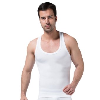 ZEROBODYS Men's Body Shaper Vest Slimming Cool-dry Shirt SS-M02 White  