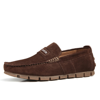 ZHAIZUBULUO Men Casual Slip-On Flats Shoes BXT-12199 Coffee - intl  