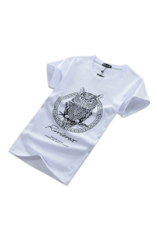 ZHENGQI Casual Short Sleeve T-shirt (White) (Intl)  