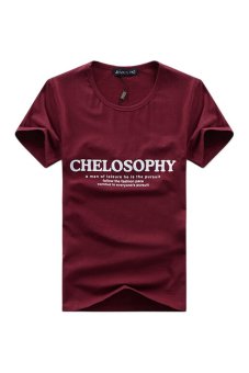 ZHENGQI Summer Casual Short Sleeve T-shirt (Maroon) - Intl  