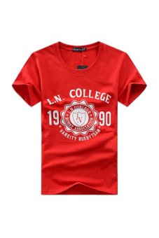 ZHENGQI Summer Casual Short Sleeve T- Shirt (Red) (Intl)  