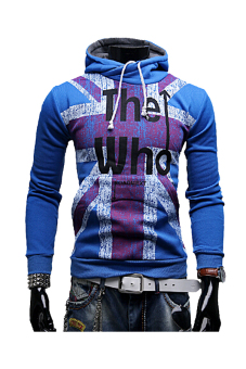 ZigZagZong New Mens Warm Hoodie Hooded Long Sleeve Sweatshirt Tops Jacket Coat Outwear (Blue) - Intl - intl  