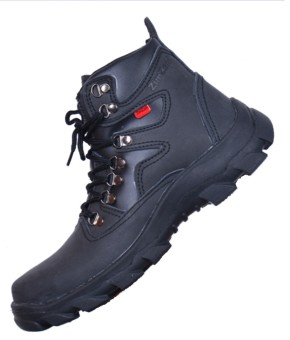 ZimZam Sepatu Everest Safety Leather buk black  