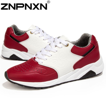 ZNPNXN Fashion FashionSports Sneakers Suede +Tull Shoes Running Shoes Walking Shoes (Red)  