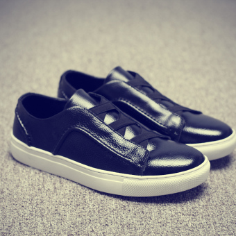 ZNPNXN Leather Men's Fashion Loafers (Black)  