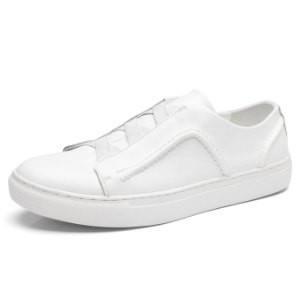 ZNPNXN Leather Men's Fashion Loafers (White)  