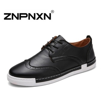 ZNPNXN Men's Breathable Skater Shoes Casual Shoes (Black)  