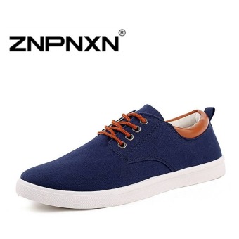 ZNPNXN Men's Casual Shoes Flat Lace Shoes ??Blue??  